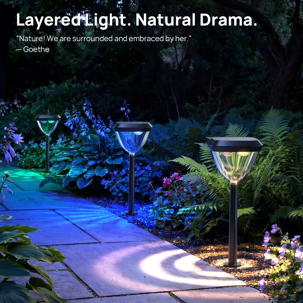 Linkind SP6 Smart Solar Pathway Lights,Engineered for Long-Term Outdoor Performance(5 Built-in Light Patterns, App&Voice Control, 16 Million Color, IP67 Waterproof)
