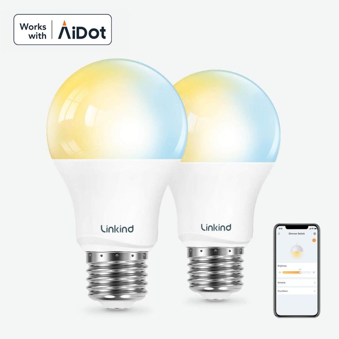 Linkind A19 CCT Smart LED Light Bulbs - Tunable White- 800lm