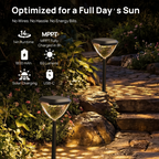 Linkind SP6 Smart Solar Pathway Lights,Engineered for Long-Term Outdoor Performance(5 Built-in Light Patterns, App&Voice Control, 16 Million Color, IP67 Waterproof)