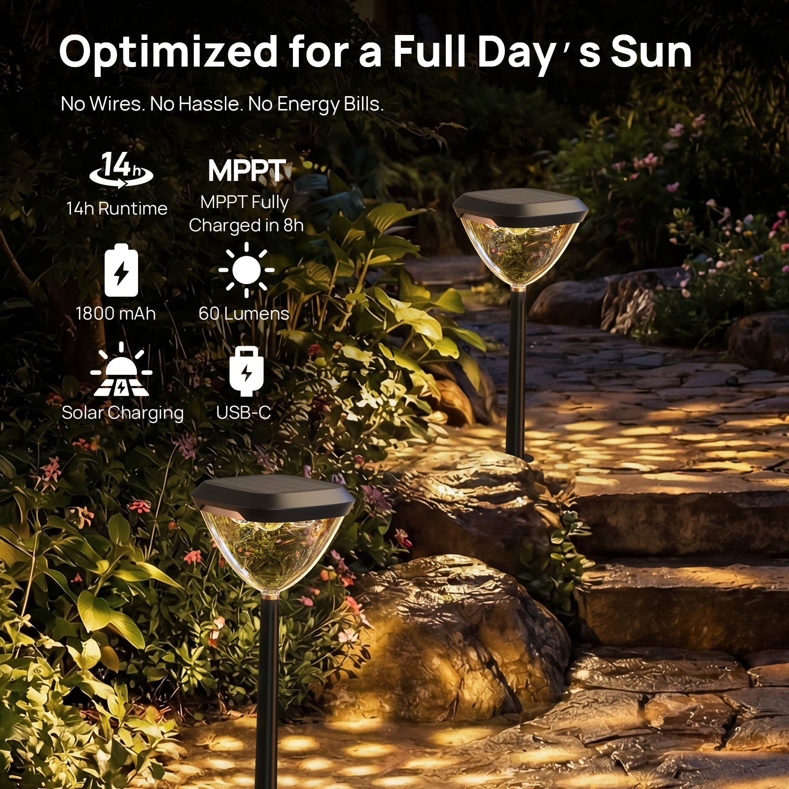 Linkind SP6 Smart Solar Pathway Lights,Engineered for Long-Term Outdoor Performance(5 Built-in Light Patterns, App&Voice Control, 16 Million Color, IP67 Waterproof)