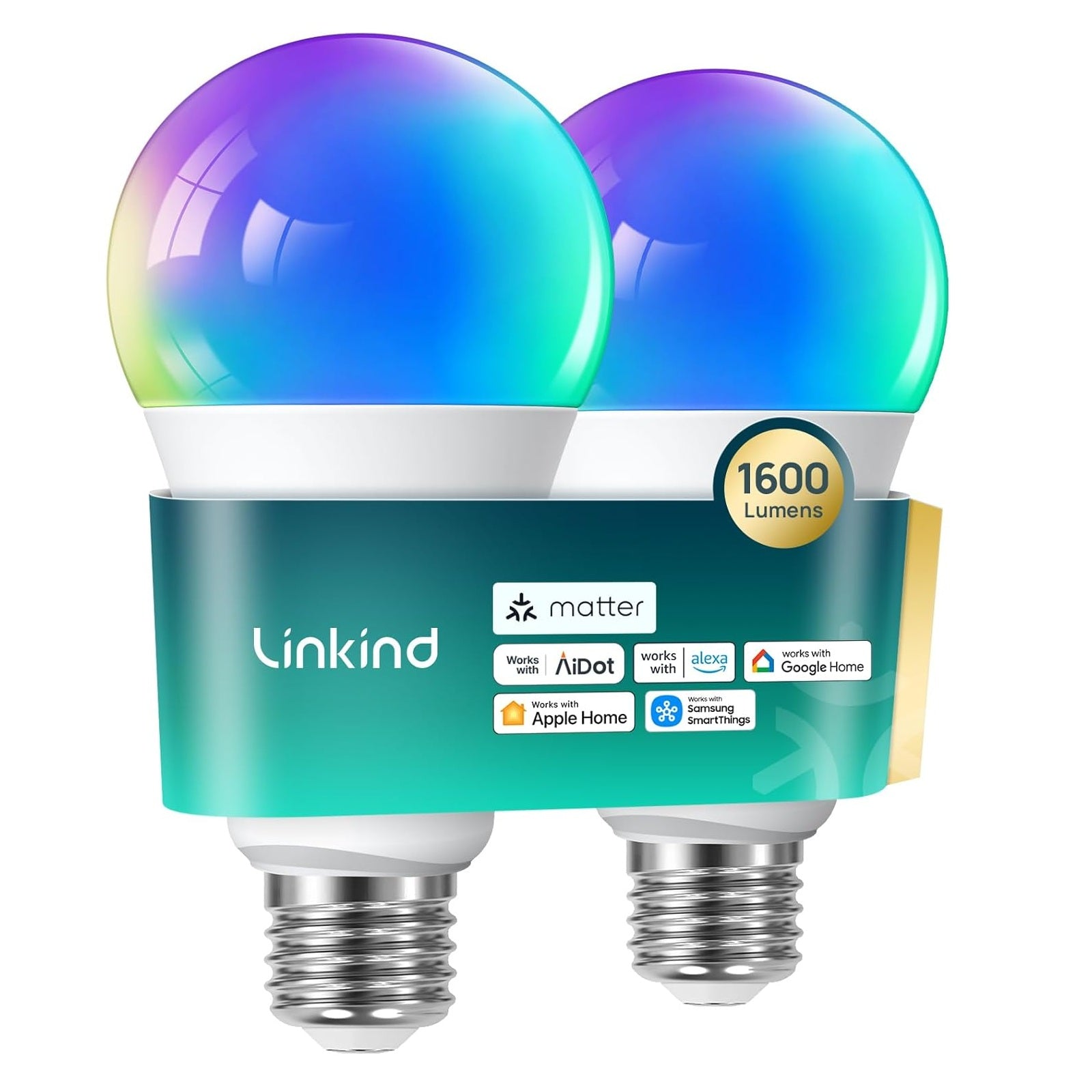 Linkind Matter Smart RGBTW Light Bulbs  A21  - 1600 lumens