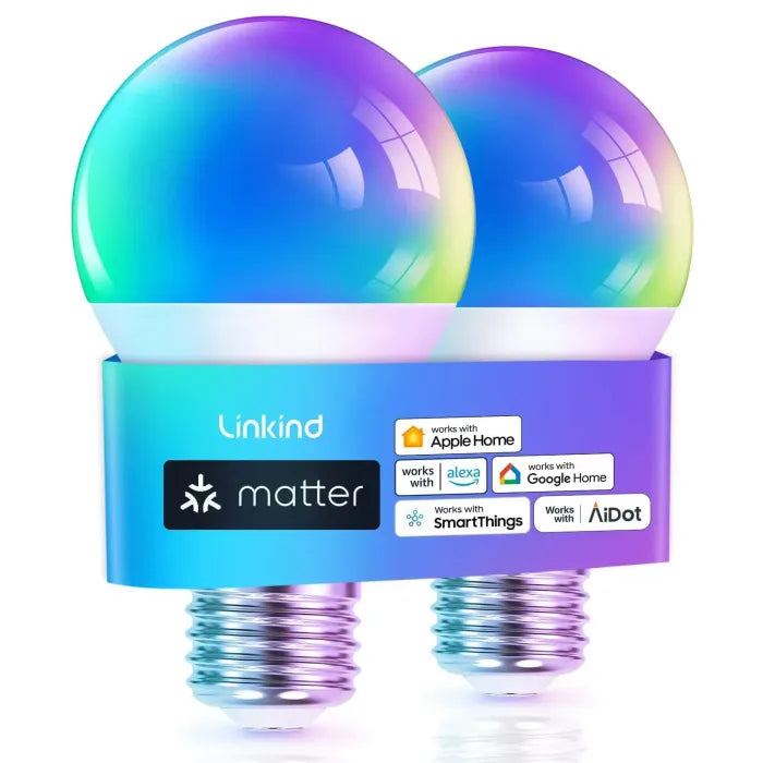 Linkind Matter Smart RGBTW Light Bulb A19-800lm