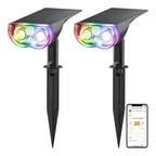 Linkind SL5 Smart Outdoor Solar Spotlight with Motion Sensor (150lm, App&Voice Control, 16 Million Color, IP67 Waterproof)