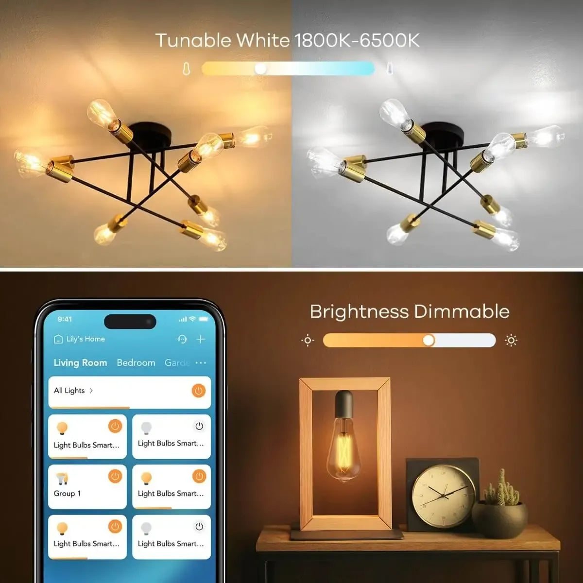 Linkind  Matter Smart Edison Light Bulbs ST19 - 800 lumens
