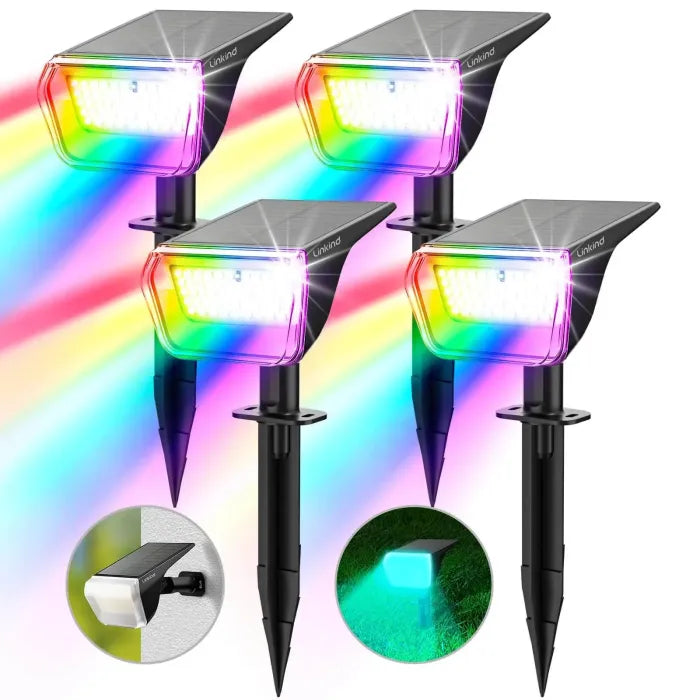Linkind SP004 Outdoor Solar Spotlights (800lm, 60LEDs, 110° Beam angle, IP67 Waterproof)