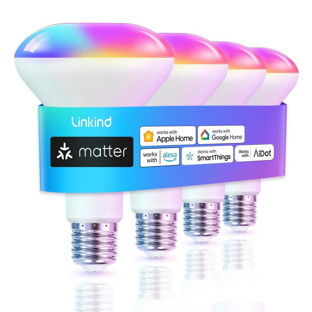 Linkind  Matter Smart RGBTW Light Bulbs BR30 - 650lm