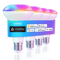 Linkind  Matter Smart RGBTW Light Bulbs BR30 - 650lm