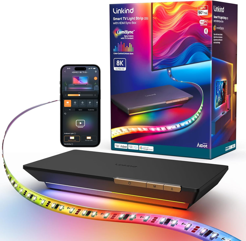 Linkind ET8  Smart TV Backlight with HDMI 2.1 Sync Box