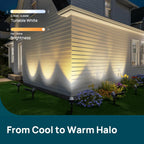 Linkind Smart Solar Spotlights SL6C with Dual-Ring Lighting(App&Voice Control, 16 Million Color, IP66 Waterproof)