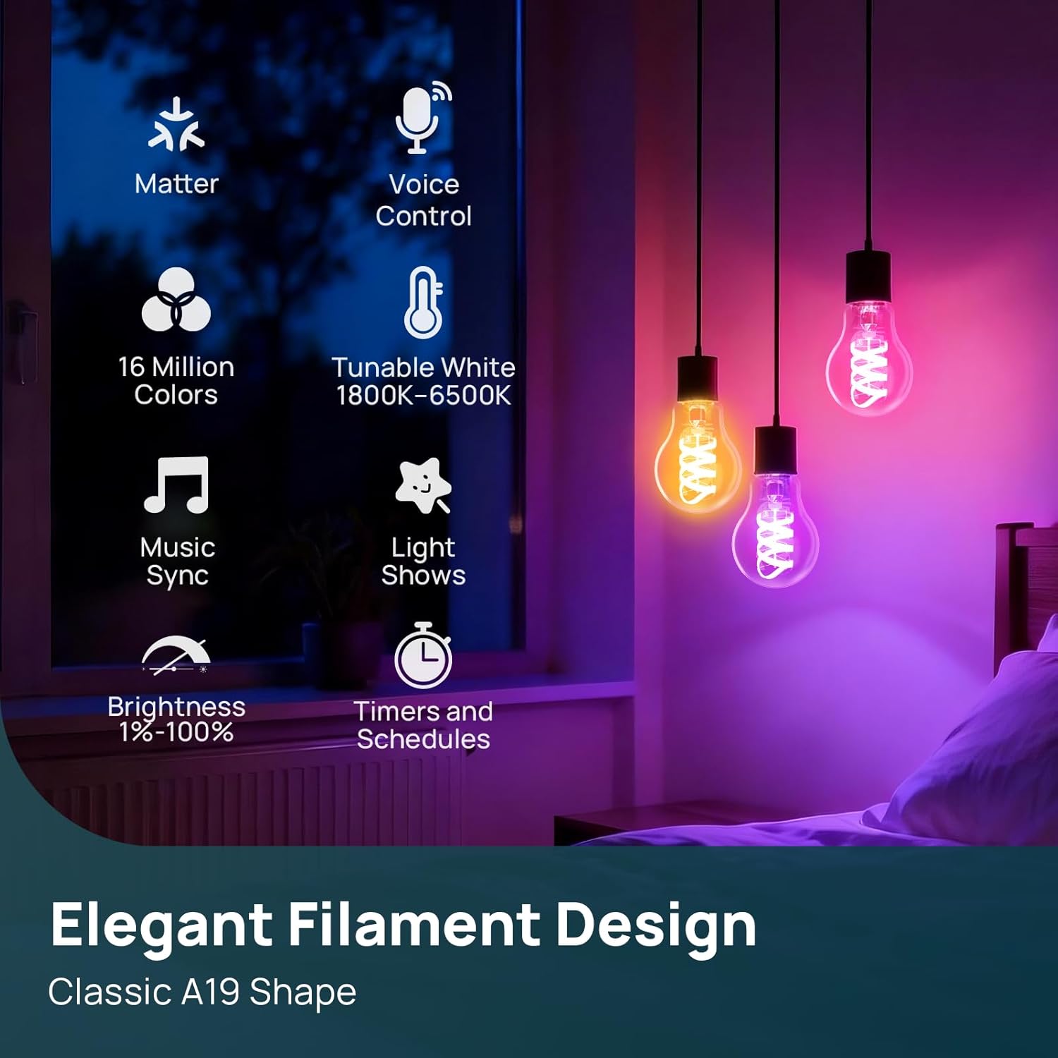 Linkind Matter Smart Filament Bulb A19