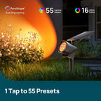 Linkind Smart Solar Spotlights SL6C with Dual-Ring Lighting(App&Voice Control, 16 Million Color, IP66 Waterproof)