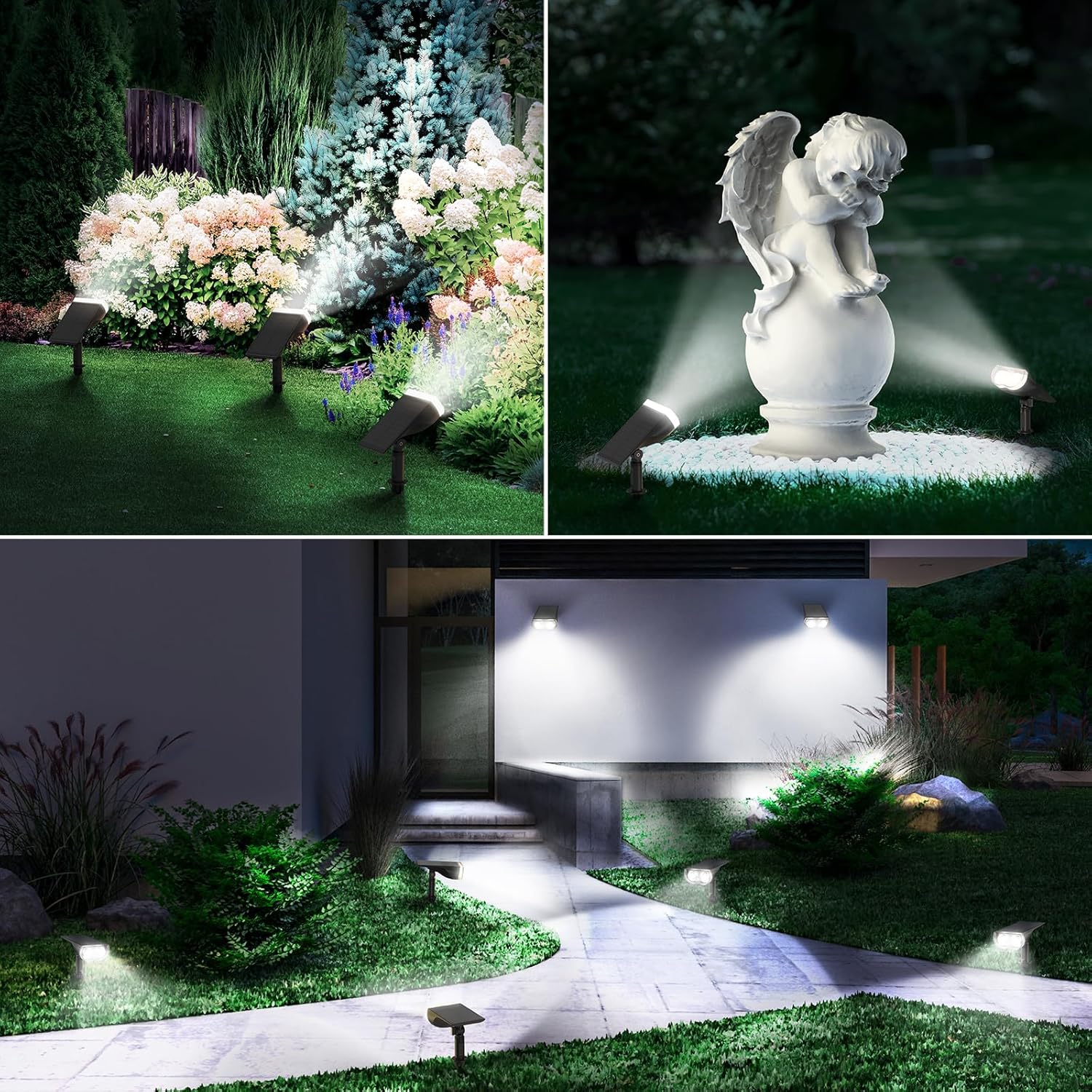 Linkind StarRay Outdoor Solar Spotlight (650lm, 22LEDs, IP65 Waterproof, 90° Beam angle)