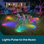 Linkind Smart Solar Spotlights SL6C with Dual-Ring Lighting(App&Voice Control, 16 Million Color, IP66 Waterproof)