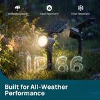 Linkind Smart Solar Spotlights SL6C with Dual-Ring Lighting(App&Voice Control, 16 Million Color, IP66 Waterproof)