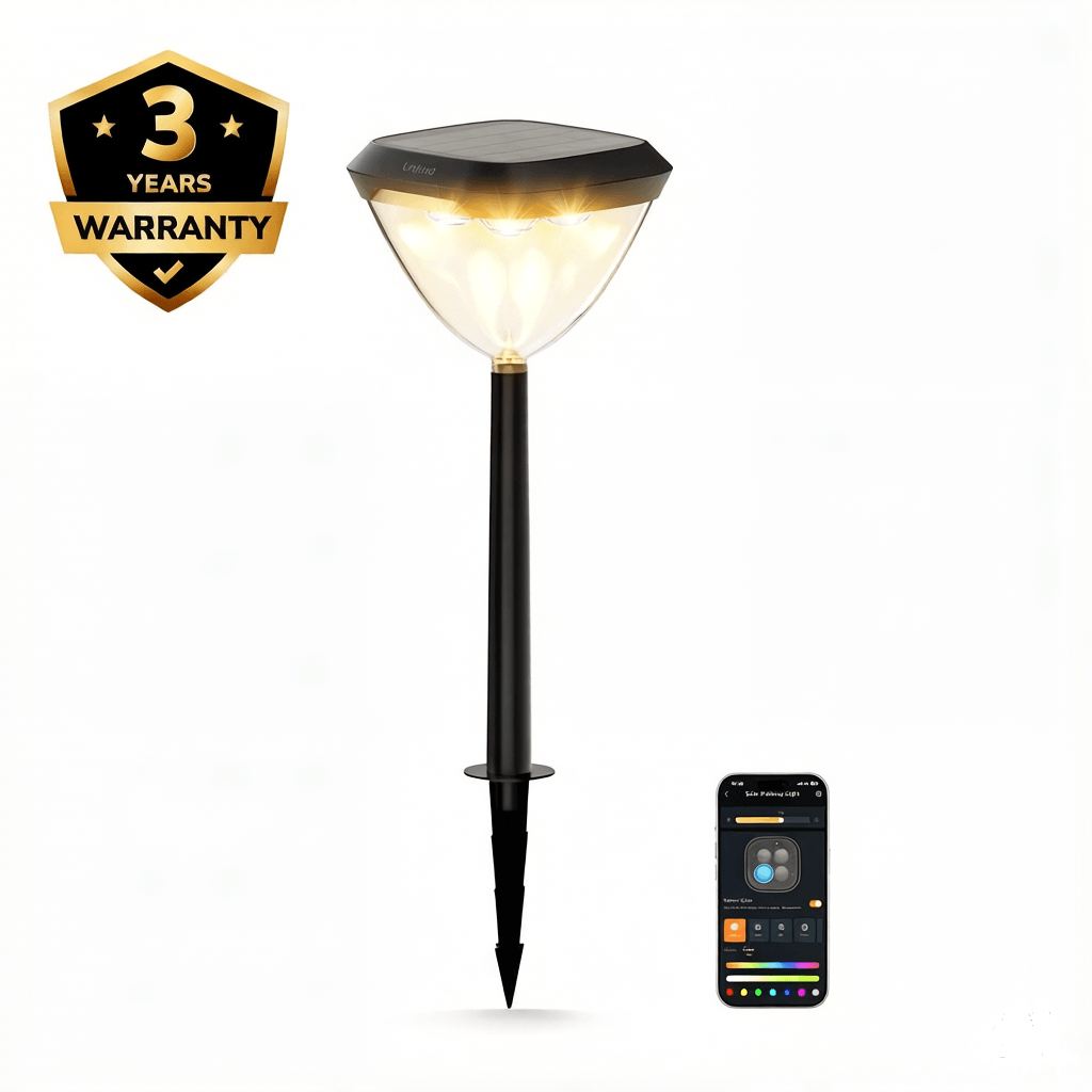 Linkind SP6 Smart Solar Pathway Lights,Engineered for Long-Term Outdoor Performance(5 Built-in Light Patterns, App&Voice Control, 16 Million Color, IP67 Waterproof)