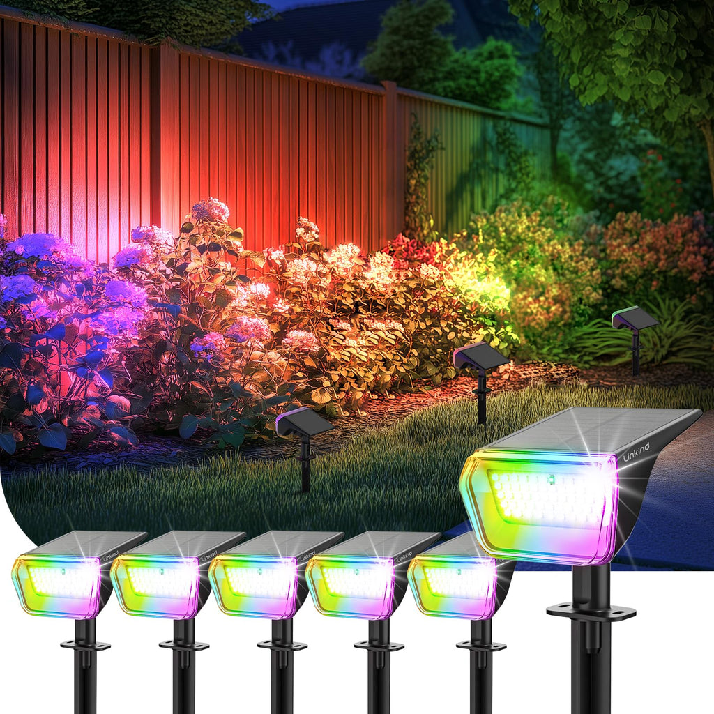 Linkind SP004 Outdoor Solar Spotlights (800lm, 60LEDs, 110° Beam angle, IP67 Waterproof)