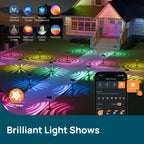 Linkind SP6C Smart Solar Pathway Lights(5 Swappable light patterns, App&Voice Control, 16 Million Color, IP67 Waterproof)