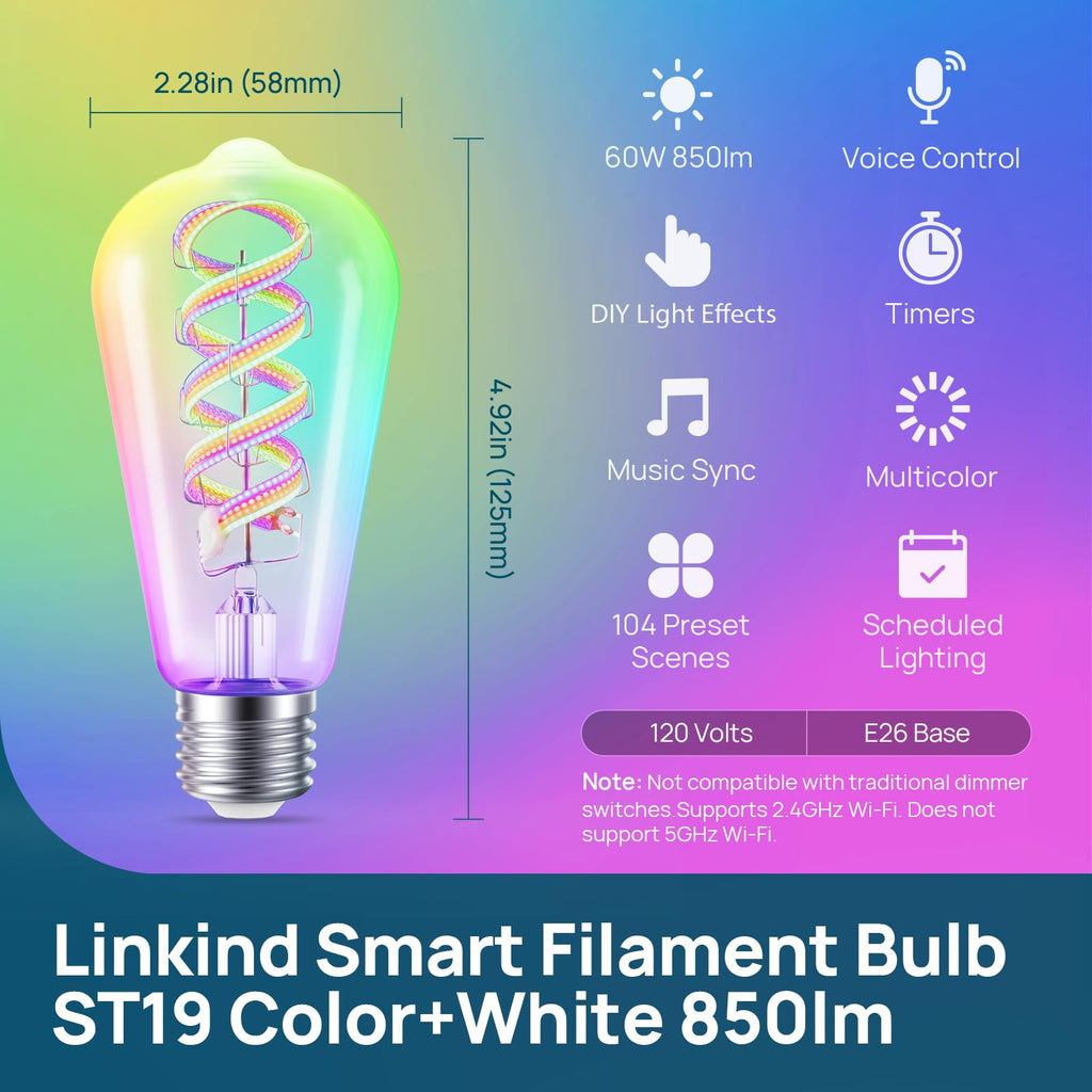 Linkind Matter Smart Filament Bulb ST19