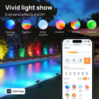 Linkind SL5 Smart Outdoor Solar Spotlight with Motion Sensor (150lm, App&Voice Control, 16 Million Color, IP67 Waterproof)