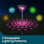 Linkind SP6C Smart Solar Pathway Lights(5 Swappable light patterns, App&Voice Control, 16 Million Color, IP67 Waterproof)