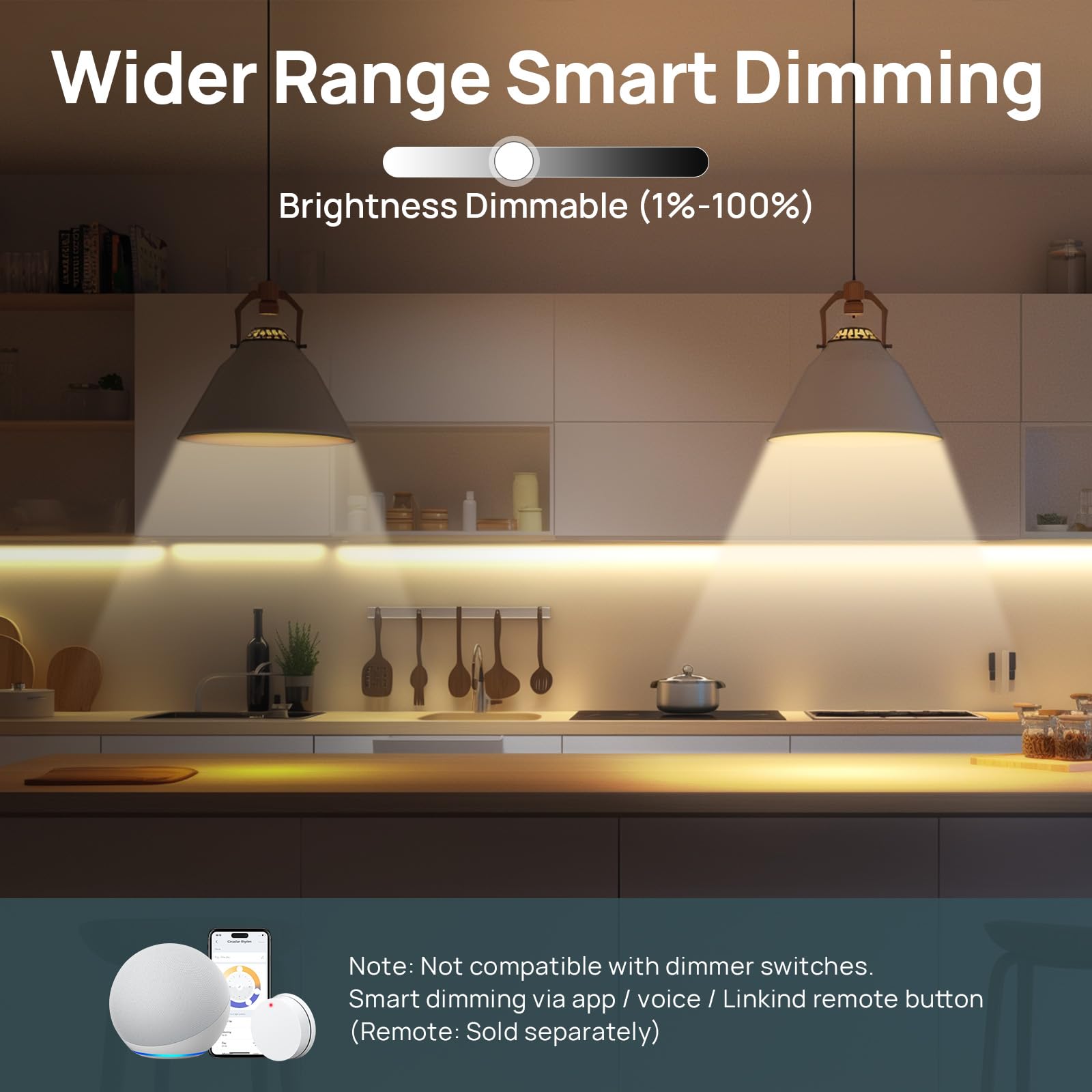 Linkind A19 Matter Smart CCT Light Bulbs - 800lm