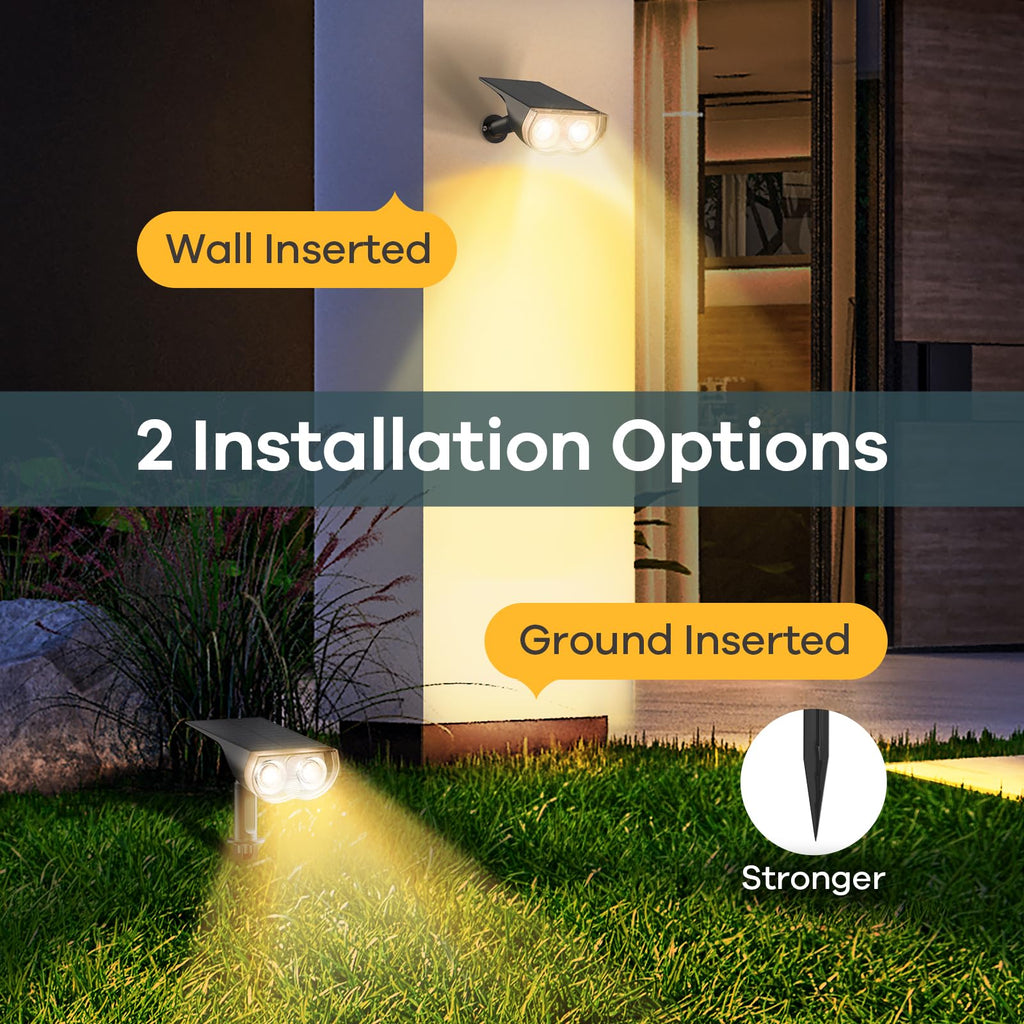 Linkind StarRay Outdoor Solar Spotlight (650lm, 22LEDs, IP65 Waterproof, 90° Beam angle)