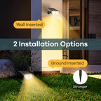 Linkind StarRay Outdoor Solar Spotlight (650lm, 22LEDs, IP65 Waterproof, 90° Beam angle)
