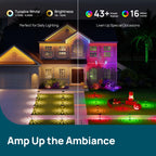 Linkind SP6C Smart Solar Pathway Lights(5 Swappable light patterns, App&Voice Control, 16 Million Color, IP67 Waterproof)