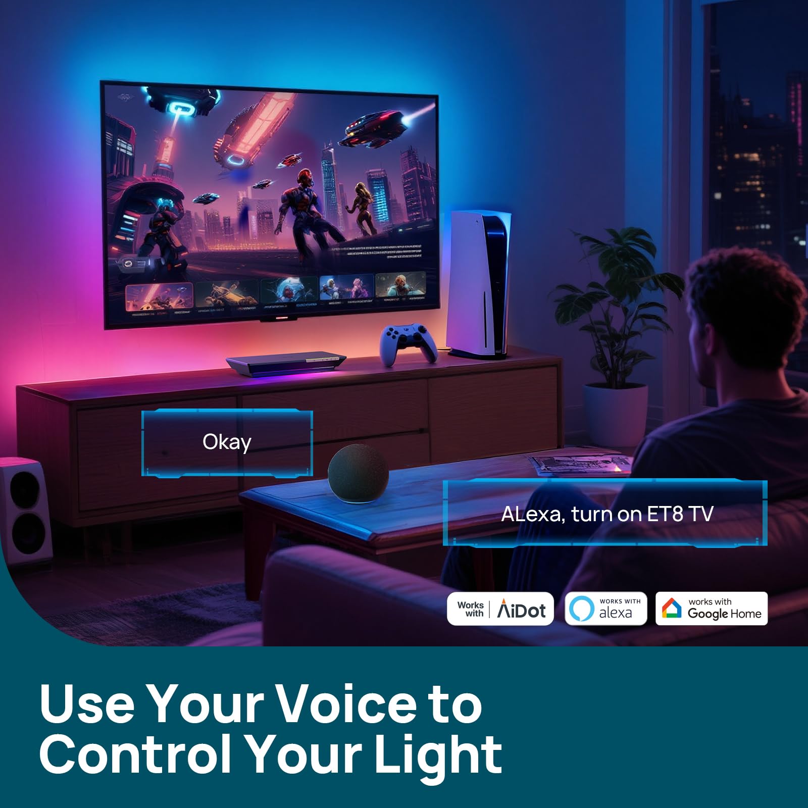 Linkind ET8  Smart TV Backlight with HDMI 2.1 Sync Box
