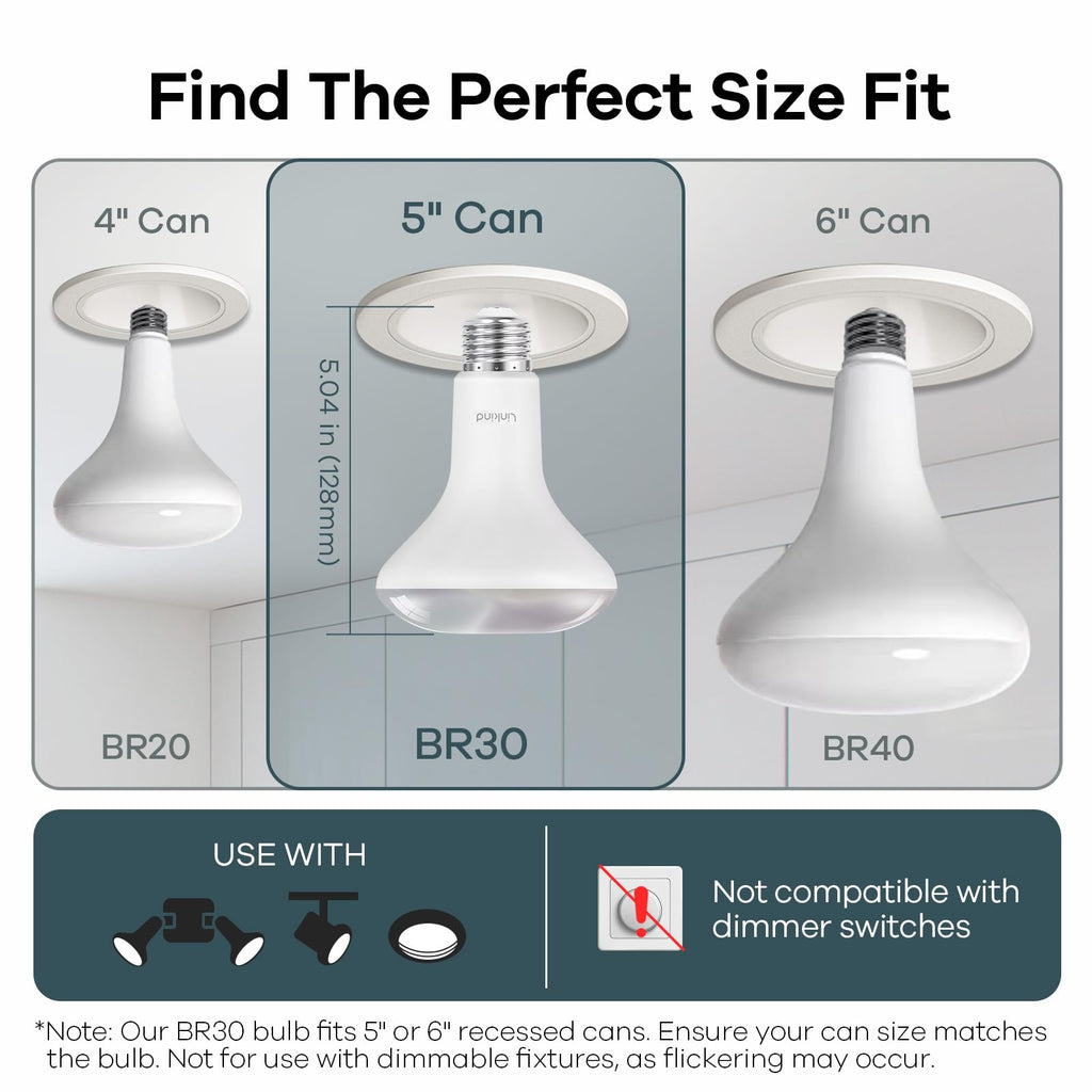 Linkind Matter Smart Light Bulbs BR30  - 1200lm