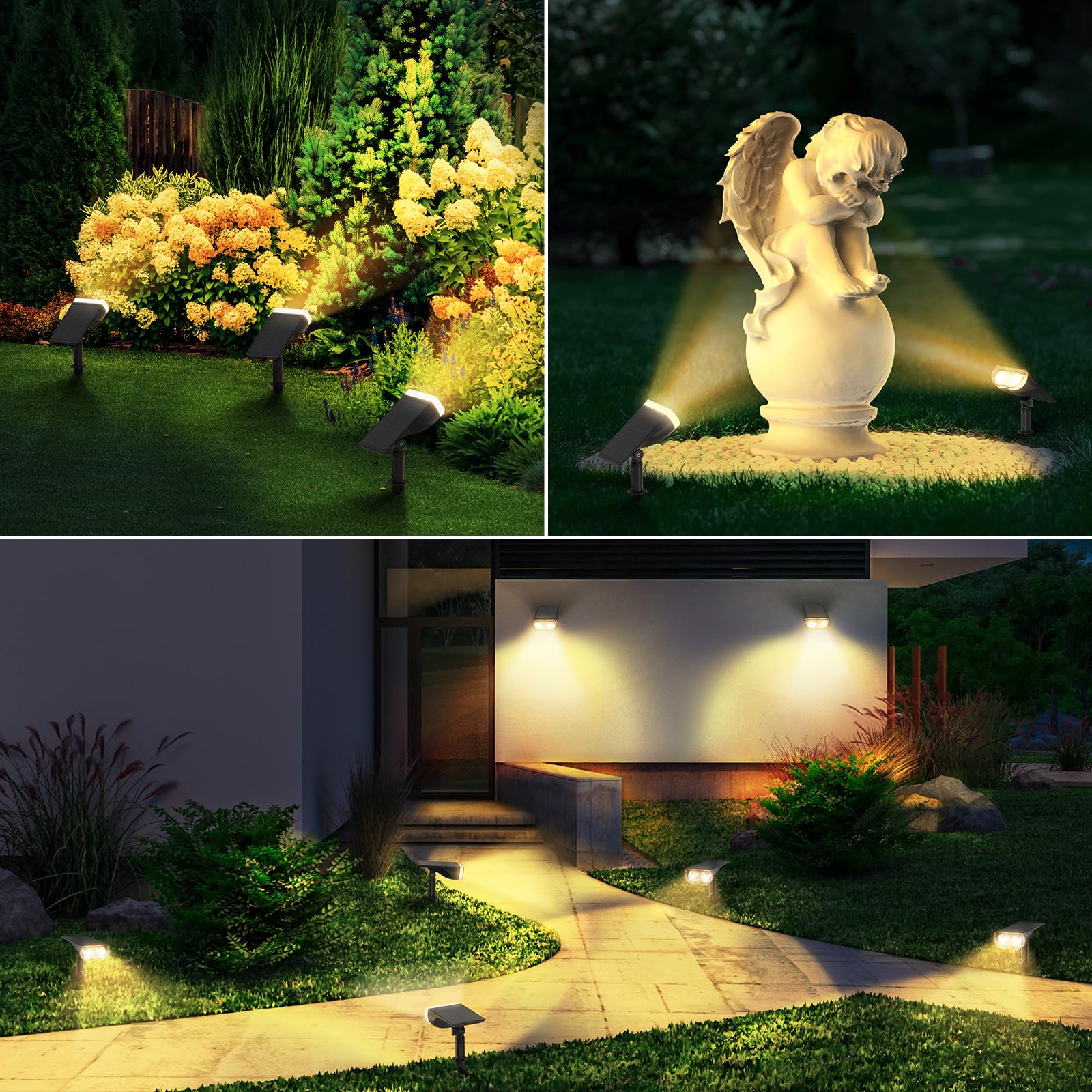 Linkind StarRay Outdoor Solar Spotlight (650lm, 22LEDs, IP65 Waterproof, 90° Beam angle)
