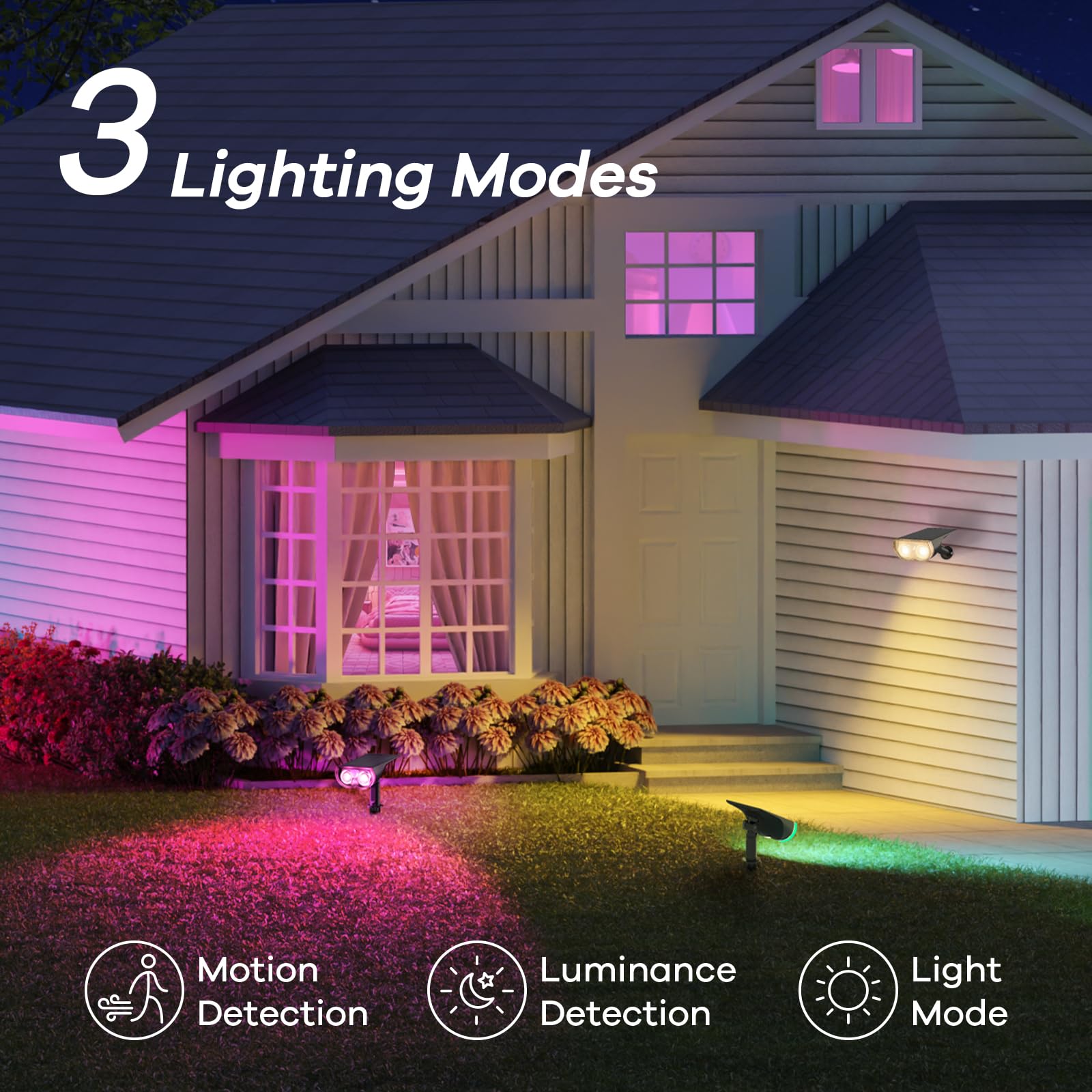 Linkind SL5 Smart Outdoor Solar Spotlight with Motion Sensor (150lm, App&Voice Control, 16 Million Color, IP67 Waterproof)