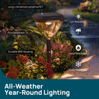 Linkind SP6C Smart Solar Pathway Lights(5 Swappable light patterns, App&Voice Control, 16 Million Color, IP67 Waterproof)