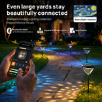 Linkind SP6 Smart Solar Pathway Lights,Engineered for Long-Term Outdoor Performance(5 Built-in Light Patterns, App&Voice Control, 16 Million Color, IP67 Waterproof)